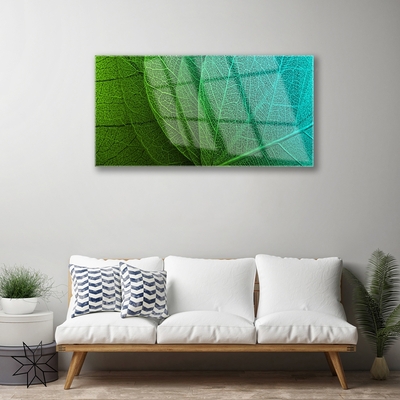 Cuadro de vidrio Abstracto hojas planta