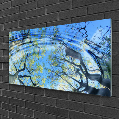 Cuadro de vidrio Agua árboles arte naturaleza