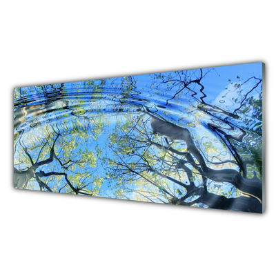 Cuadro de vidrio Agua árboles arte naturaleza