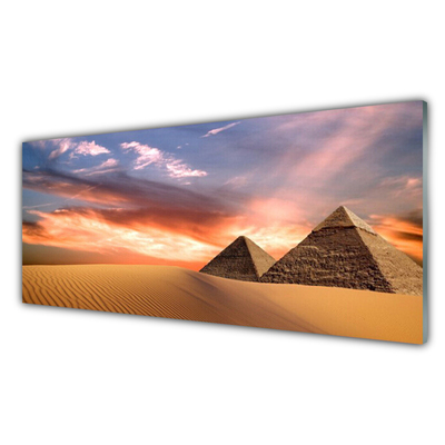 Cuadro de vidrio Desierto pirámides para la pared