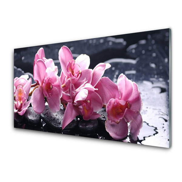 Cuadro de vidrio Flor orquídea para la habitación