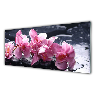 Cuadro de vidrio Flor orquídea para la habitación