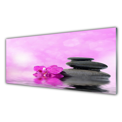 Cuadro de vidrio Flor arte rosa