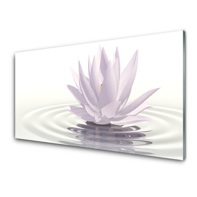 Cuadro de vidrio Flor agua arte