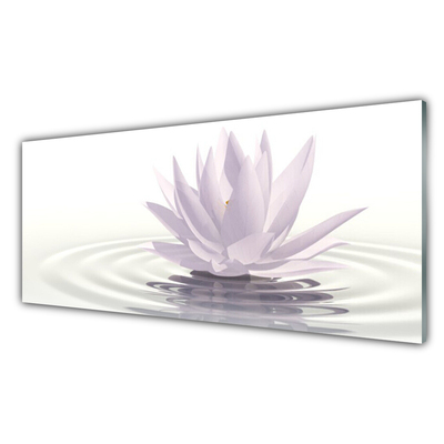 Cuadro de vidrio Flor agua arte