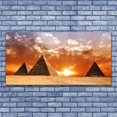 Cuadro en vidrio Pirámides arquitectura