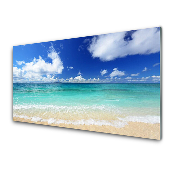Cuadro en vidrio Mar playa paisaje