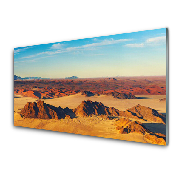 Cuadro en vidrio Desierto cielo paisaje
