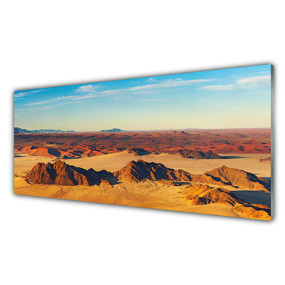 Cuadro en vidrio Desierto cielo paisaje