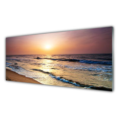 Cuadro en vidrio Mar playa sol paisaje