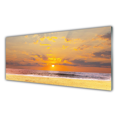 Cuadro en vidrio Mar playa sol paisaje