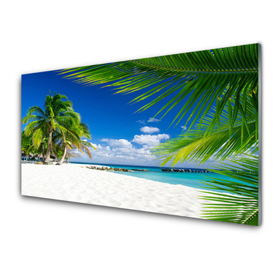 Cuadro en vidrio Playa tropical mar vistas