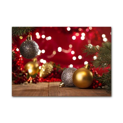 Cuadro en vidrio bolas del árbol de Navidad Decoraciones