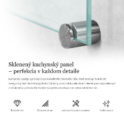 Panel de cocina transparente