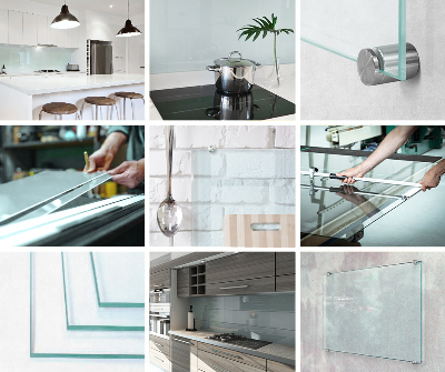Panel de cocina transparente
