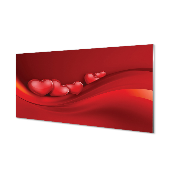 Paneles de vidrio Fondo rojo del corazón