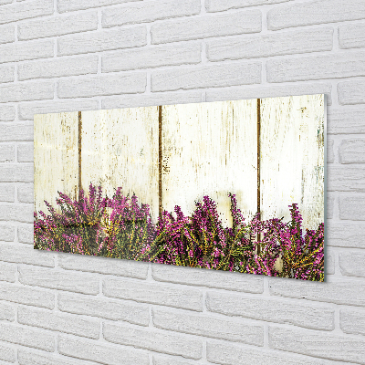 Paneles de vidrio Flores púrpuras tablas