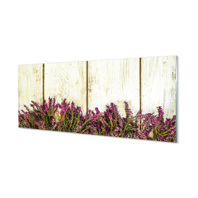 Paneles de vidrio Flores púrpuras tablas