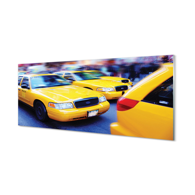Paneles de vidrio Taxi amarillo de la ciudad