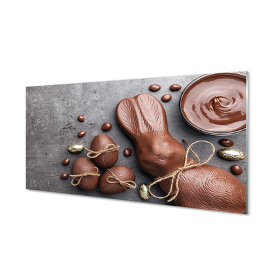 Paneles de vidrio Conejo dulces de chocolate
