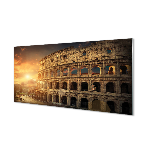 Paneles de vidrio Roma coliseo puesta de sol