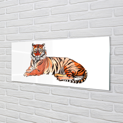 Paneles de vidrio Tigre pintado