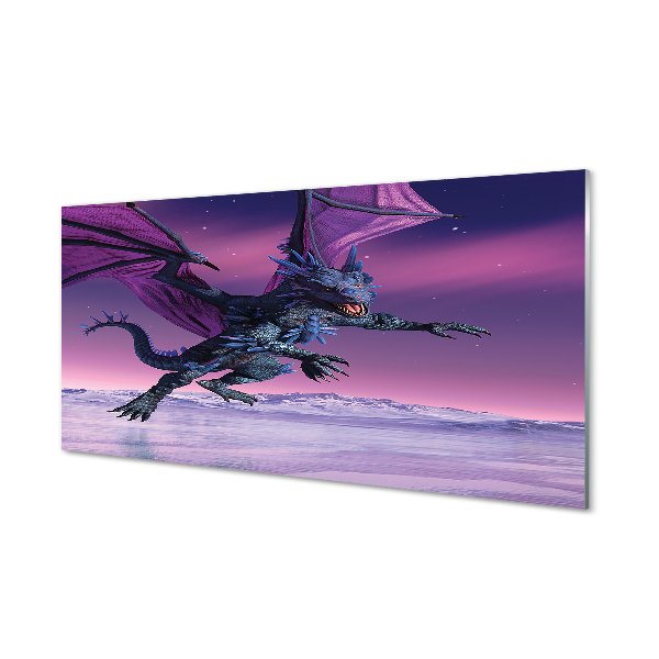 Paneles de vidrio Cielo colorido del dragón