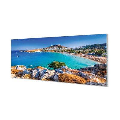 Paneles de vidrio Grecia costa panorama de la playa