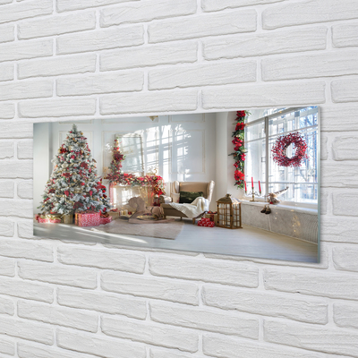 Paneles de vidrio Decoración del árbol de los regalos de navidad