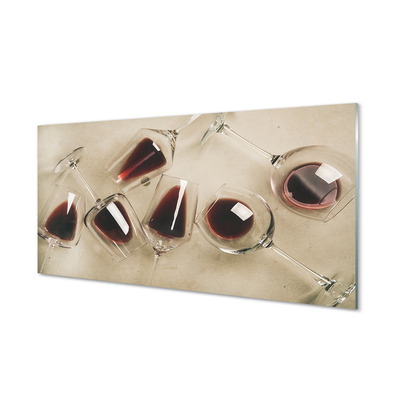 Paneles de vidrio Copas de vino