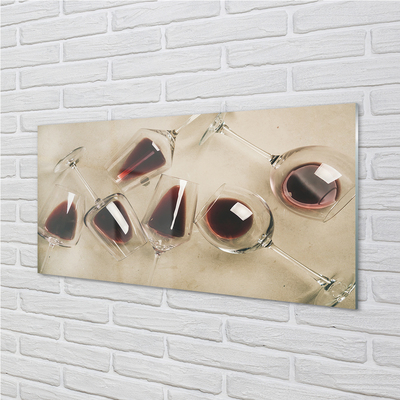 Paneles de vidrio Copas de vino