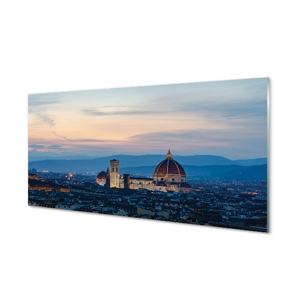 Paneles de vidrio Catedral italia panorama de la noche