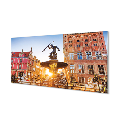 Paneles de vidrio Gdansk fuente conmemorativa