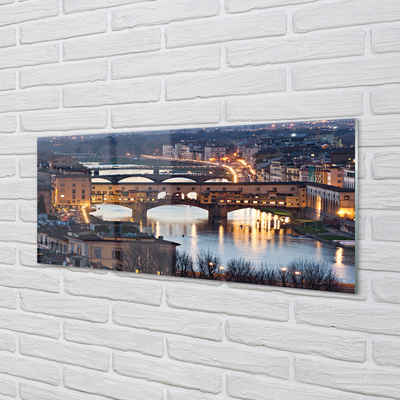 Paneles de vidrio Italia puentes noche río