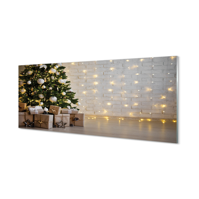Paneles de vidrio Decoración del árbol de los regalos de navidad