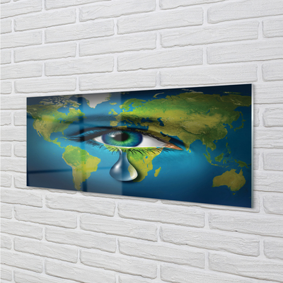 Paneles de vidrio Mapa de lágrima del ojo