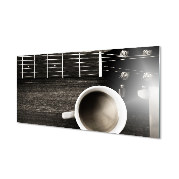 Paneles de vidrio Guitarra de café