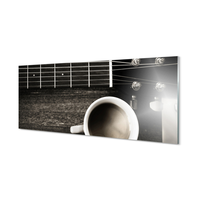 Paneles de vidrio Guitarra de café