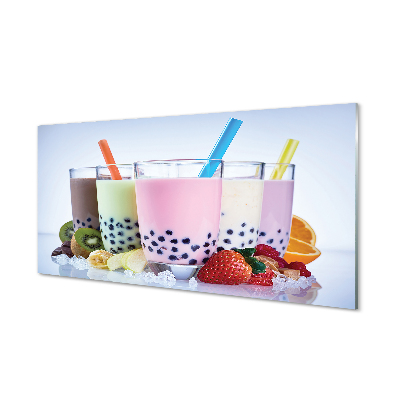 Paneles de vidrio Batidos de leche con frutas