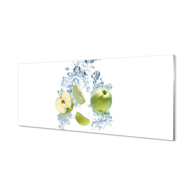 Paneles de vidrio El agua de manzana en rodajas