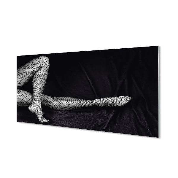 Paneles de vidrio Patas de rejilla blanco y negro