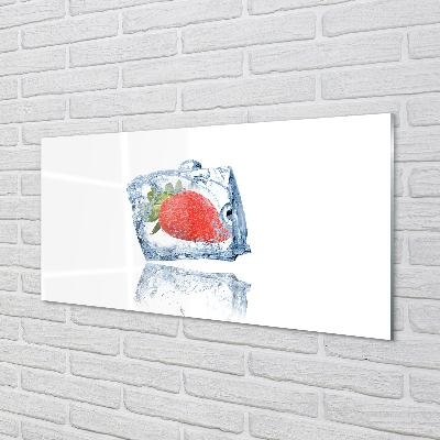 Paneles de vidrio Cubo de hielo de fresa