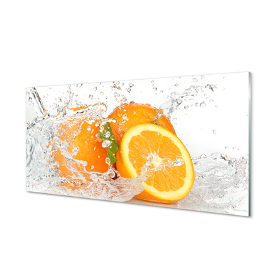 Paneles de vidrio Naranjas en el agua