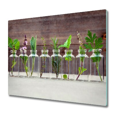 Tabla de cortar de vidrio Plantas en los jarrones