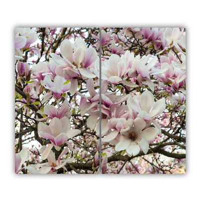 Tabla de cortar de vidrio Flores de magnolia