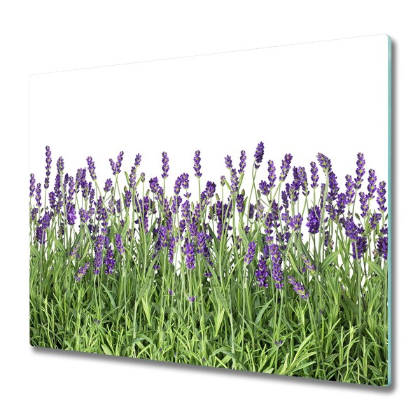 Tabla de cortar de vidrio Flores de lavanda