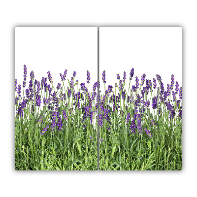 Tabla de cortar de vidrio Flores de lavanda