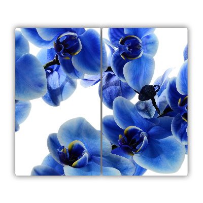 Tabla de cortar de vidrio Una orquídea azul