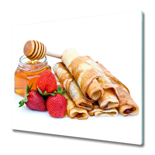 Tabla de cortar de vidrio Crepes deliciosos