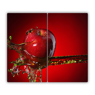 Tabla de cortar de vidrio Manzana y agua